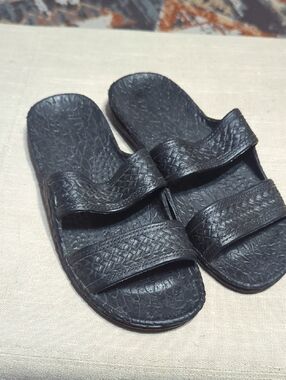 Pali Hawaii Black‎ Jesus Hawaiian Sandals Jandals